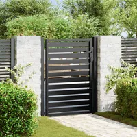 vidaXL Gartentor 100 x 120 cm Schwarz/Aluminium