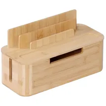 Relaxdays Kabelbox 16 x 30 x 13 cm 1-tlg. braun