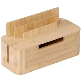 Relaxdays Kabelbox 16 x 30 x 13 cm 1-tlg. braun
