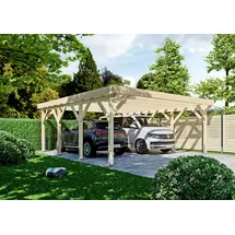 Konifera Doppelcarport Jupiter II 6,00 x 6,50 m beige lichtdurchlässig