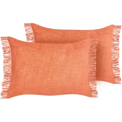 Kissen 2er Set MABA Baumwolle Kein Muster Orange