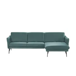 himolla Ecksofa Leder  1928 , türkis/petrol , Maße (cm): B: 280 H: 83 T: 175