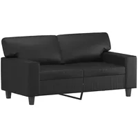 vidaXL 2-Sitzer-Sofa Schwarz 120 cm Kunstleder