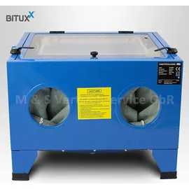 BITUXX Sandstrahlkabine Metall 90 L blau