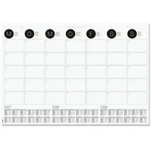 Sigel Schreibtischunterlage MONATSPLANER 2027/2028/2029 schwarz/weiß Papier 59,5 x 41,0 cm, 12 Blatt