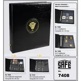 MÜNZALBUM-Goldbarren-PREMIUM-3D-Plakette SAFE-7408 4 Münzhüllen Für Goldcards