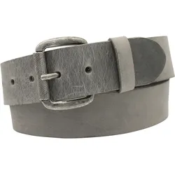 Ledergürtel ANNAMATONI, Damen, Gr. 100, grau, Rindsleder, unifarben, used, vintage, klassisch,modisch,sportlich, Gürtel, Rustikaler Look, Used-Optik