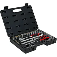 Stier Steckschlüsselsatz 1/4 Zoll + 1/2 Zoll, 54-teilig