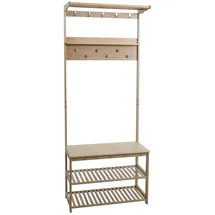 Mendler Schuhbank 170 x 70 x 31 cm braun / braun