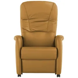 Hukla Relaxsessel Tobias Leder 75 x 102 x 88 cm Gelb mit Relax-Funktion