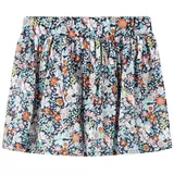 vidaXL Kinderrock Blumenmuster Mädchen Rock Kinder A-Linie Minirock Dunkelblau 92 - 92