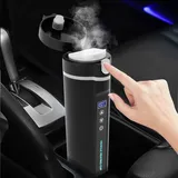 MEELRYD 450ml Car Kettle,24V/12V Reise-Elektrischer Wasserkocher,mit LED-Bildschirm 100°C variable Temp Thermos,mit Anti-Verschüttungsdeckel,304 Edelstahl-Liner, Auslaufsicher
