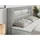 MKS Meble Boxspringbett mit LED Kopfteil und Topper - GOLD-5-KING - 180x200cm - Hellgrau - Mittelfest (H3) - Hellgrau