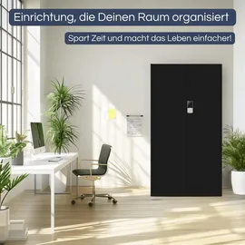 Jan Nowak DELUKE Aktenschrank 185 x 90 x 40 cm Schwarz