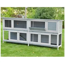 Nanook Doppel Kleintierstall Bommel Deluxe grau