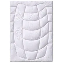 Kauffmann Kamelhaar Steppdecke 200x200 cm leicht - weiß ¦ Maße B: 200 H: 5