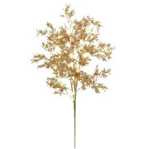 I.GE.A. Kunstzweig LED-Dekozweig Ahorn, I.GE.A., Höhe 95 cm, Batteriebetrieben Zweig mit Timer Warmweiß Herbstliche Kunstblume goldfarben