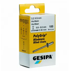 GESIPA Blindniettechnik GmbH GESIPA Blindniete Mini-Pack PolyGrip A2 Edelstahl - Flachrundkopf