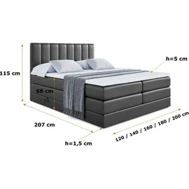 altdecor Otta King 200 x 200 cm H3/H4 Schwarz