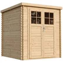 TIMBELA Gartenhaus 2,04 x 2,04 m Natur