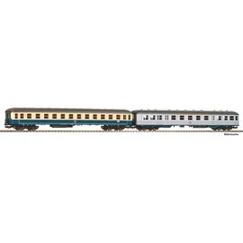 PIKO 2er Set Personenwagen 1x 1./2. Kl. Silberling + 1x 2. Kl. Bm 232 H0