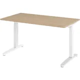 bümö Schreibtisch Serie-XB Eiche / Weiß
