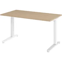 bümö Schreibtisch Serie-XB Eiche / Weiß