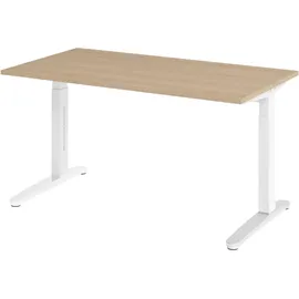 bümö Schreibtisch Serie-XB Eiche / Weiß