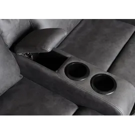 Mendler 2er Kinosessel HWC-K17 Stoff/Textil 157 x 102 x 0 cm Grau mit Relax-Funktion