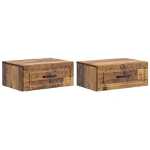 vidaXL Nachttisch 2 pcs 49 x 34,5 x 20 cm Altholz
