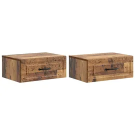 vidaXL Nachttisch 2 pcs 49 x 34,5 x 20 cm Altholz