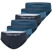 Slip CAMANO "Slip 6er Pack" Gr. L, blau (blue mix) Herren Unterhosen Slip