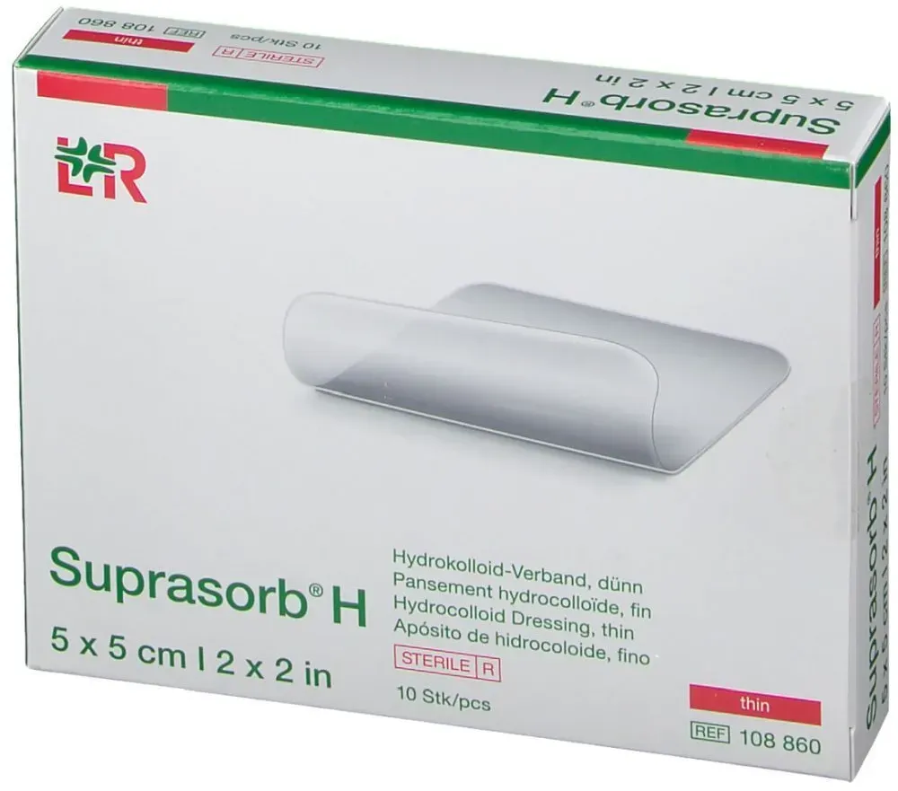 Suprasorb® H Dünnes Hydrokolloid-Pflaster 5 x 5 cm