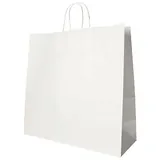 Papstar Papier-Tragetasche, 350 x 350 x 140 mm, weiß