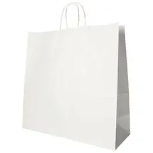 Papstar Papier-Tragetasche, 350 x 350 x 140 mm, weiß