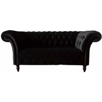 JVmoebel Chesterfield-Sofa, Sofa Chesterfield Zweisitzer Wohnzimmer Klassisch Design schwarz