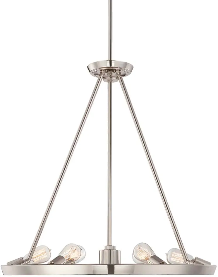 Kronleuchter Hängeleuchte Esszimmerlampe Deckenlampe Silber D 71 cm 6 Flammig