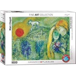 Eurographics 6000-0848 - Die Liebenden von Vence von Marc Chagall , Puzzle, 1.000 Teile