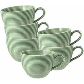 SELTMANN WEIDEN Beat Color Glaze Cappuccinotasse 0,35 l Salbeigrün 6 St.