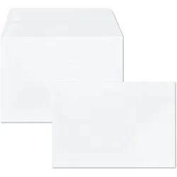Clairefontaine 500x Umschl Velin C6 selbstkl 90g weiss- Weiß 7736C