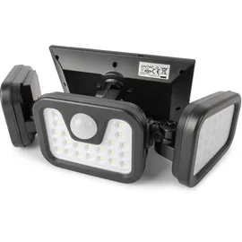 ENTAC Wandlampe outdoor mit PIR & Solarfunktion 3fach 600 lm IP65