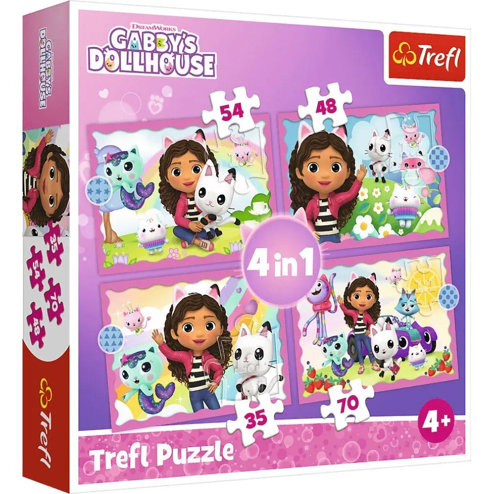 trefl Puzzel Gaby's Magic House 4in1 (35,48,54,70 stuks) 1 St