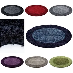 Designer Hochflor Teppich mit zweifarbiger Bordüre – Modern, Elegant und Pflegeleicht