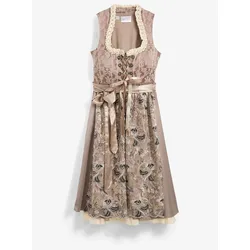 bonprix Dirndl mit Pailletten-Schürze, braun, 48