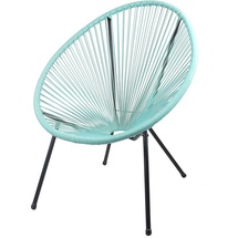 Lomadox Relaxsessel Sessel Gartenstuhl Balkonstuhl Balkon 2er Set in mint