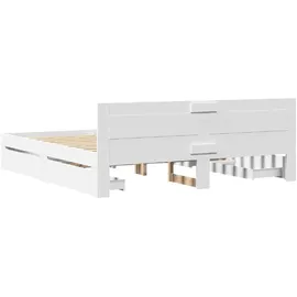 vidaXL Bettgestell 180 x 200 cm Weiß