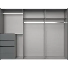 WIMEX Schwebetürenschrank Bali 270 x 208 x 64 cm Grafit/Schwarz