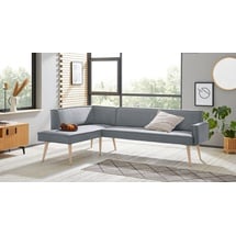 exxpo - sofa fashion Lungo 158 x 84 x 239 cm Webstoff langer Schenkel rechts silber