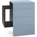 Vladon Nachtschrank Queens 60 x 63 x 36 cm Blau/Petrol