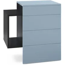 Vladon Nachtschrank Queens 60 x 63 x 36 cm Blau/Petrol